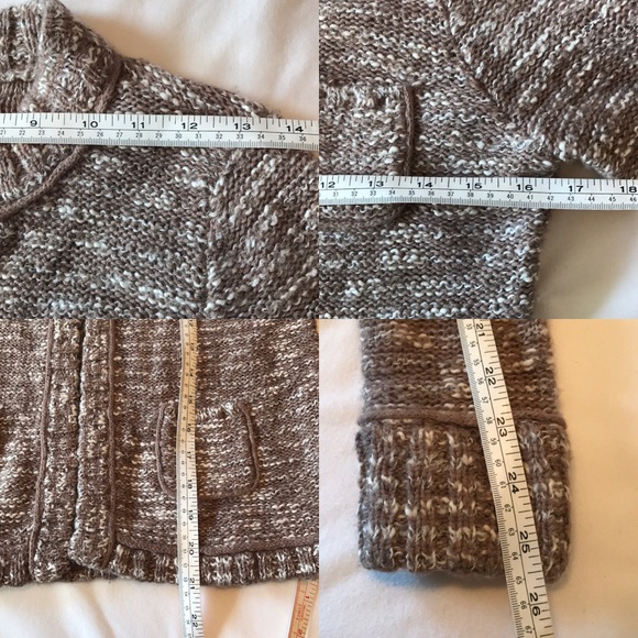 NWT LOFT Tan & White Four Pocket Cardigan, S - Picture 8 of 8